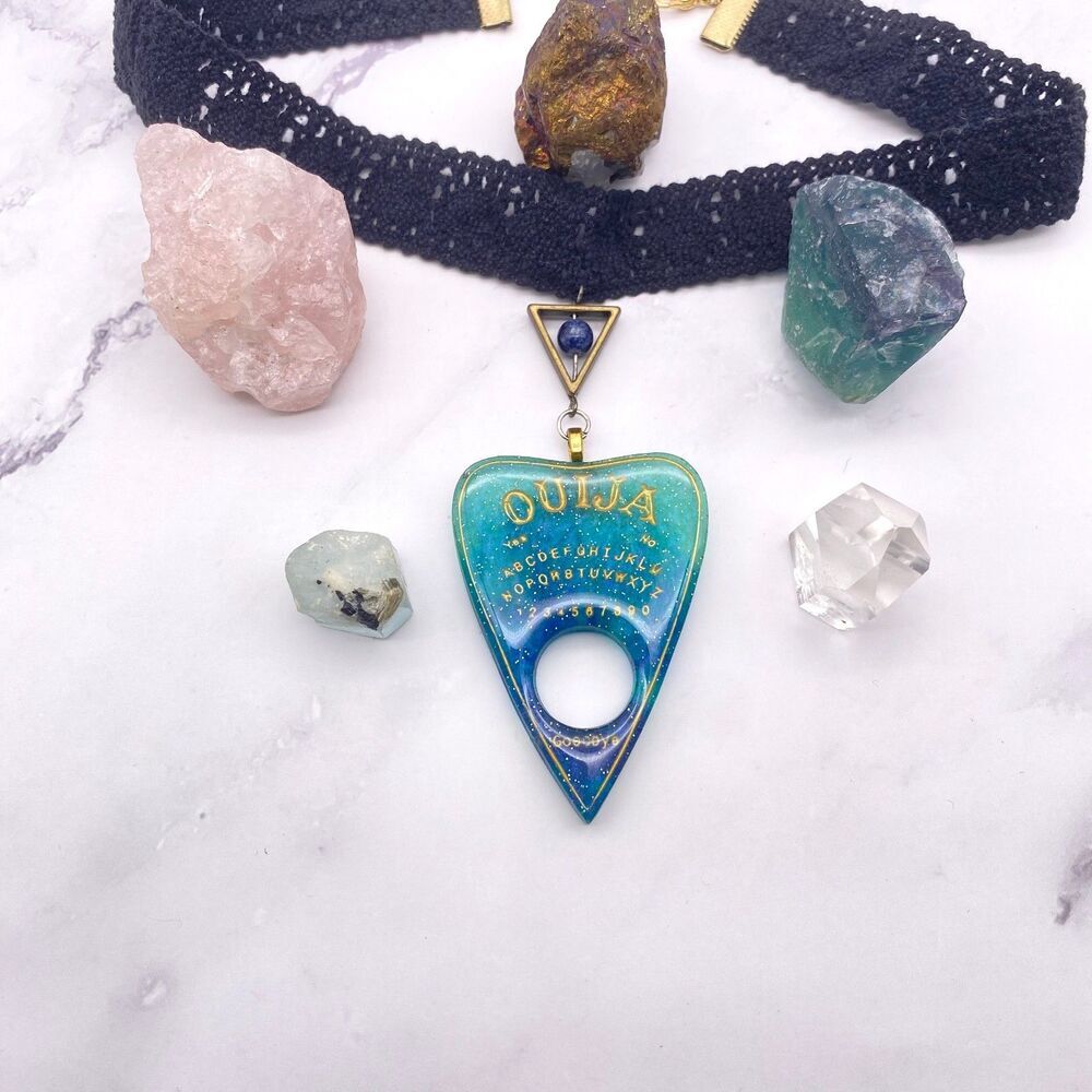 Blue Ombre Ouija Choker Necklace